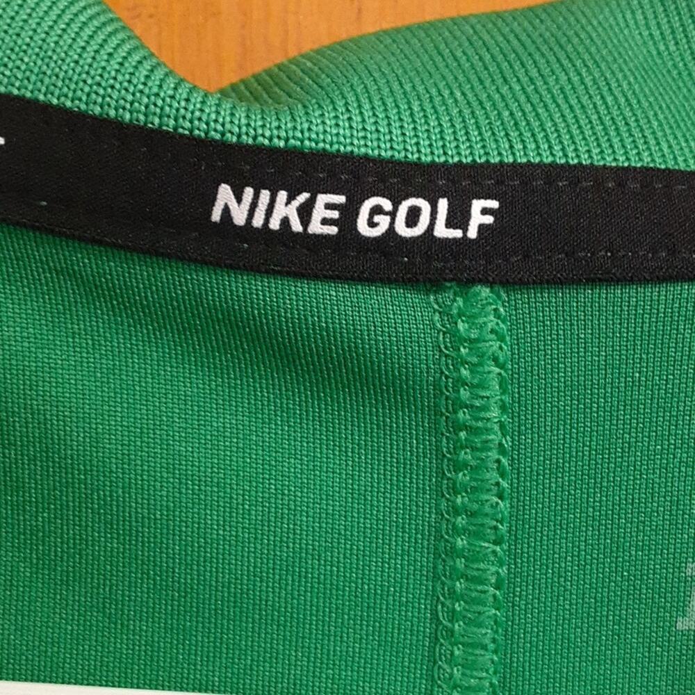 - Nike Men's Green Button Short Sleeve Golf Polo Shirt Size Large With Logo - Picture 3 of 7